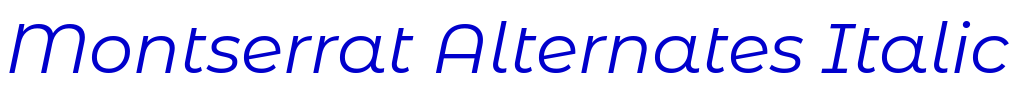 Montserrat Alternates Italic fuente